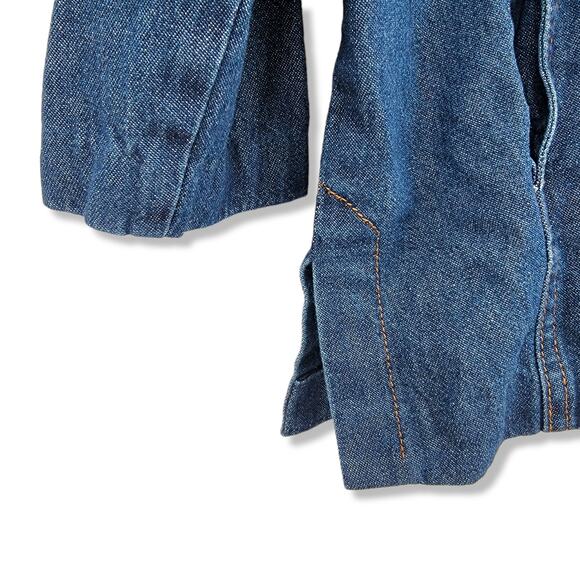 Vintage Saint Germain Women's Denim‎ Embroidered Patchwork Jacket Size Petite - Picture 3 of 11